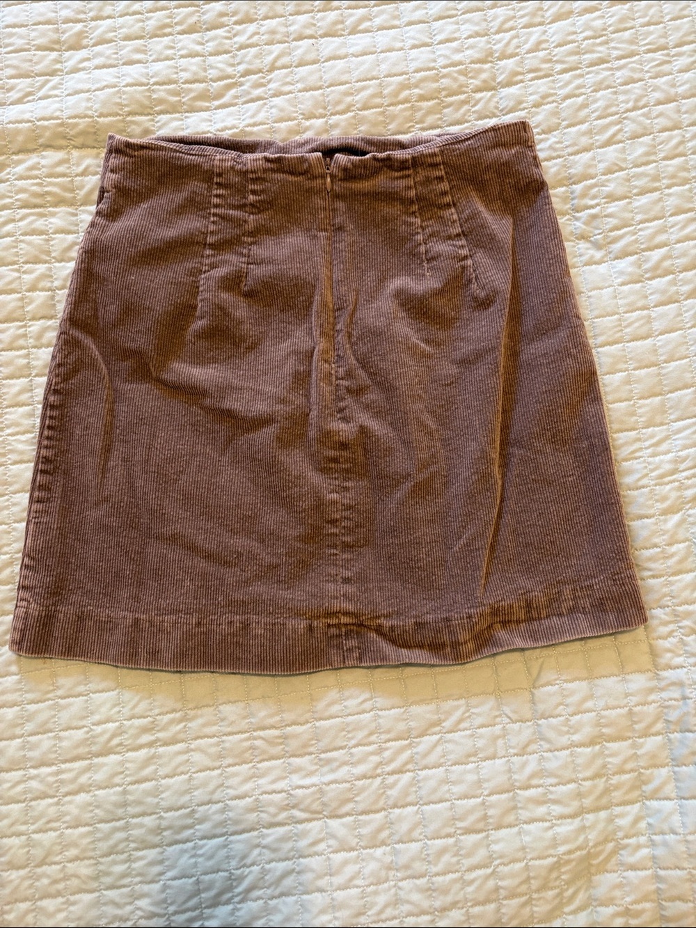 Altar'd State Mauve Corduroy Button-Front Mini Skirt - Picture 5 of 5